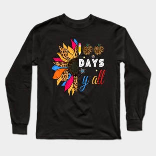 100th days y'all Virtual 100th Day of School sunflower kids Long Sleeve T-Shirt